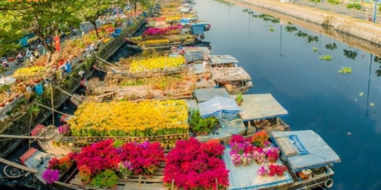 Chợ hoa bến Bình Đông